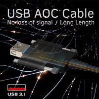 光电混合有源光缆usb3.0am2af＋bolt-1３