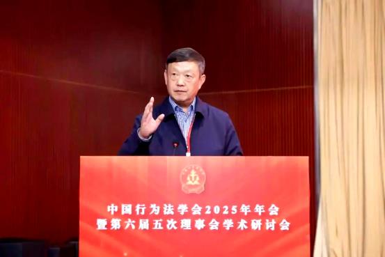中国行为法学会学术委员会副主任兼人工智能与数据要素法治决策咨询委员会主任、浙江大学网络空间国际治理研究基地首席专家王春晖作主旨发言
