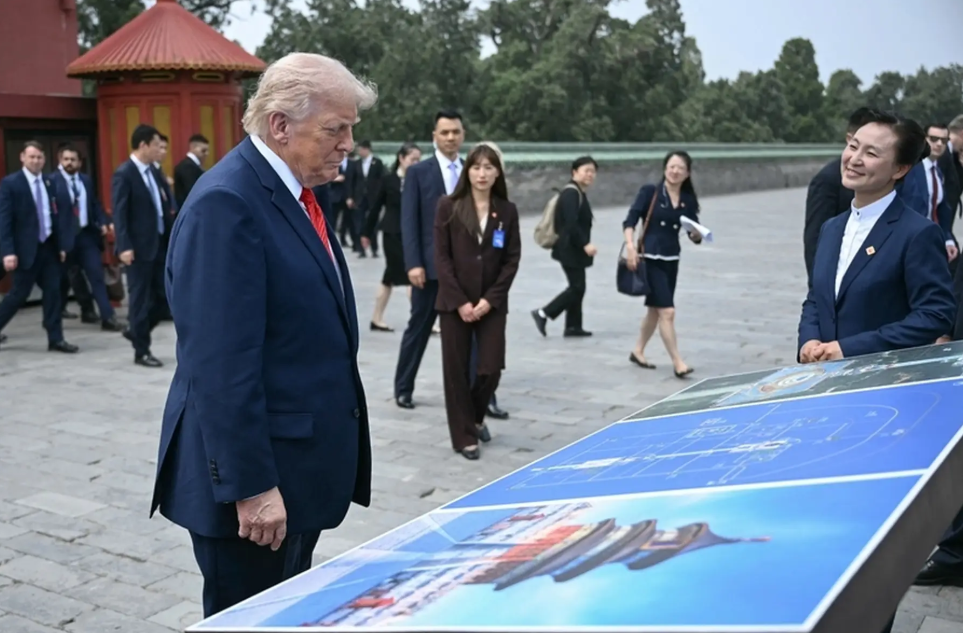 2026年5月14日，北京，美国总统特朗普参观天坛