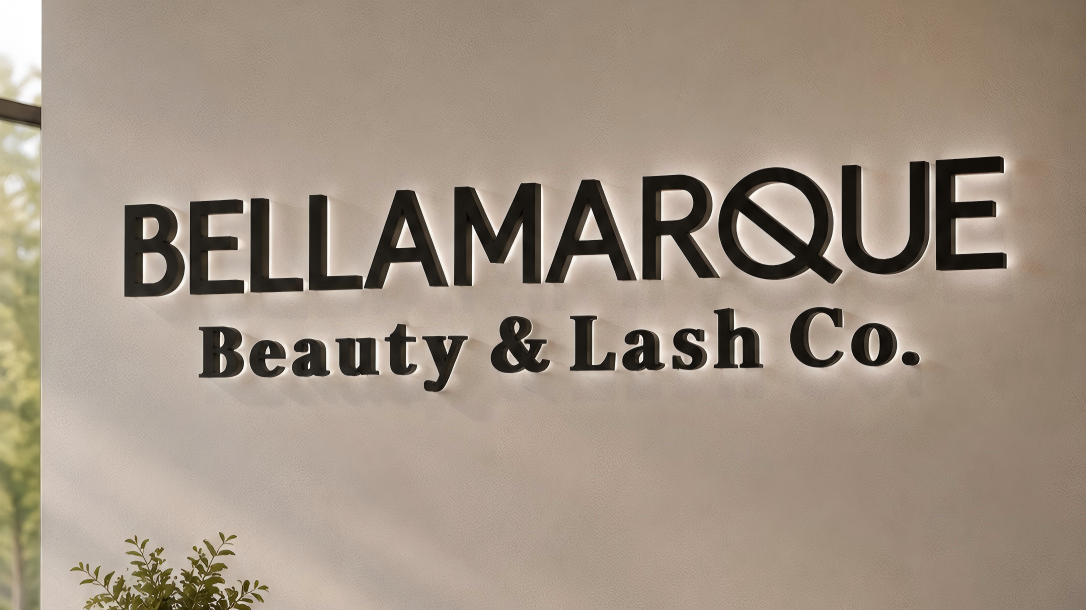 SZRODEN-SIGN-halo-lit-letters-beauty-salon-reception-wall