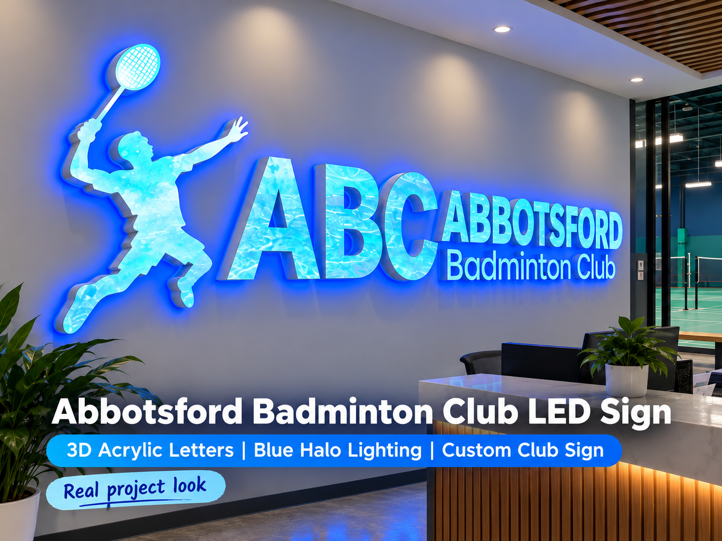 custom-badminton-center-reception-sign