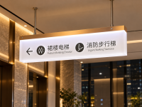 illuminated-hanging-wayfinding-sign-commercial-interior