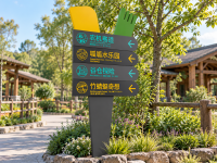 theme-park-directional-signs-outdoor-freestanding-painted-day
