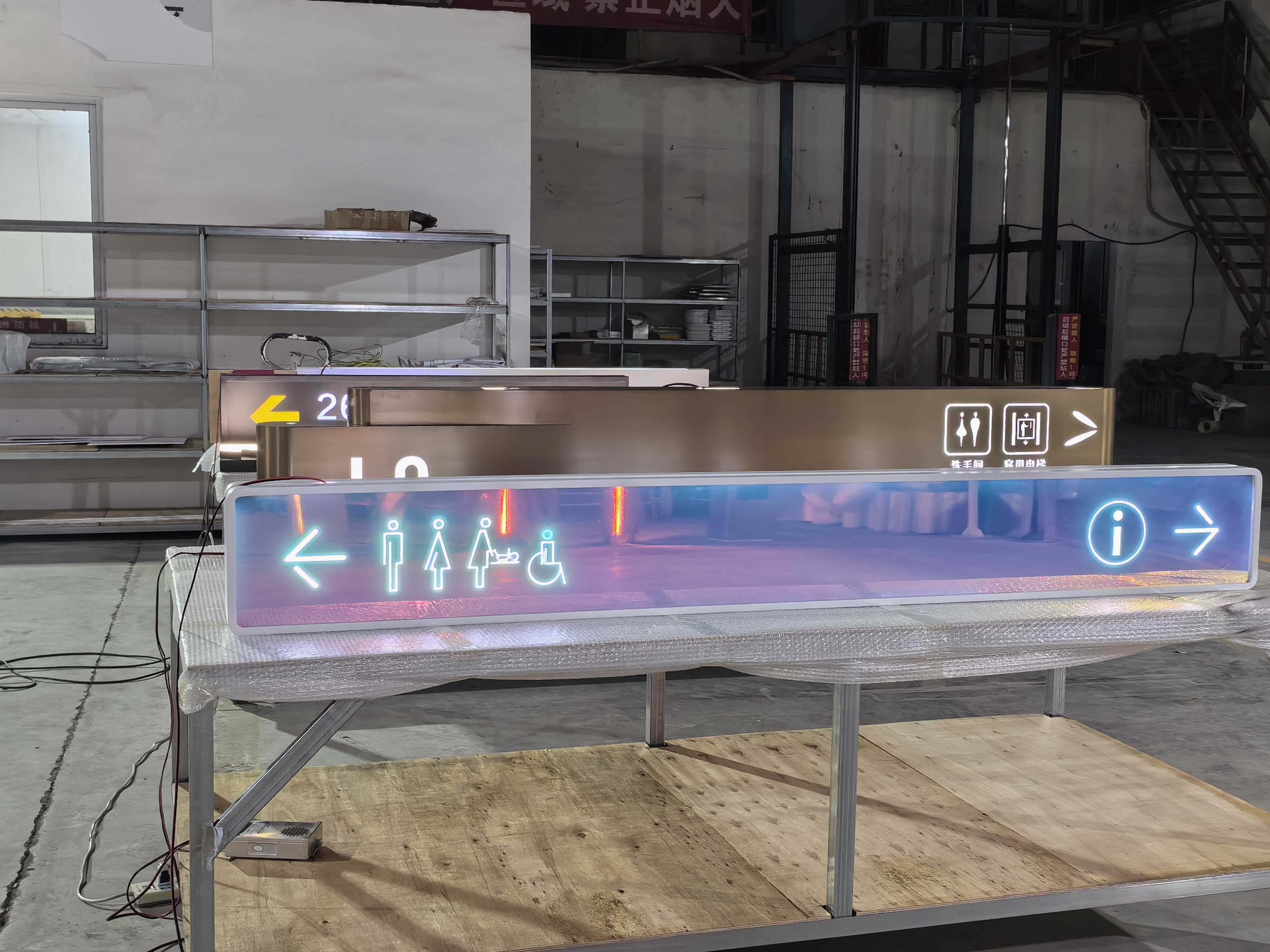restroom-information-factory-interior-product-display-translucent-acrylic
