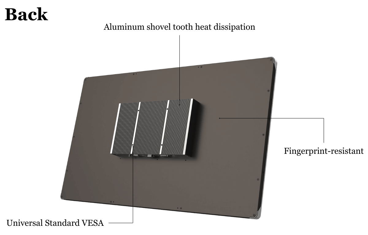 flush touchscreen backplate