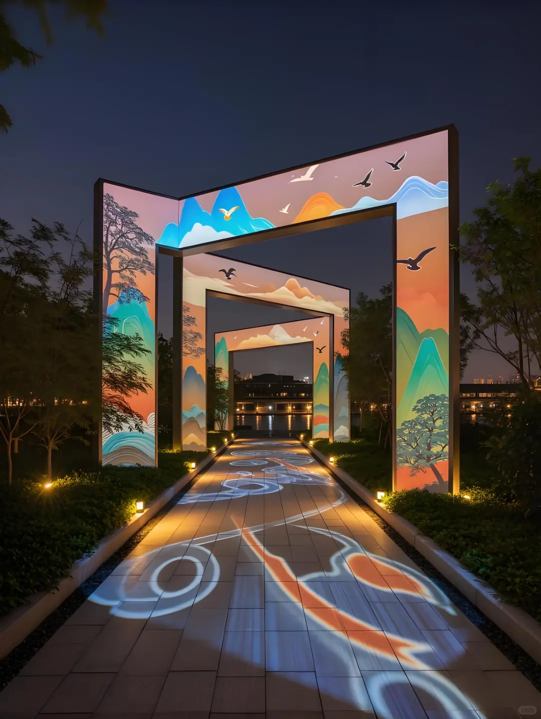 光影交织的梦幻夜游景观_2_颐和照明..._来自小红书网页版