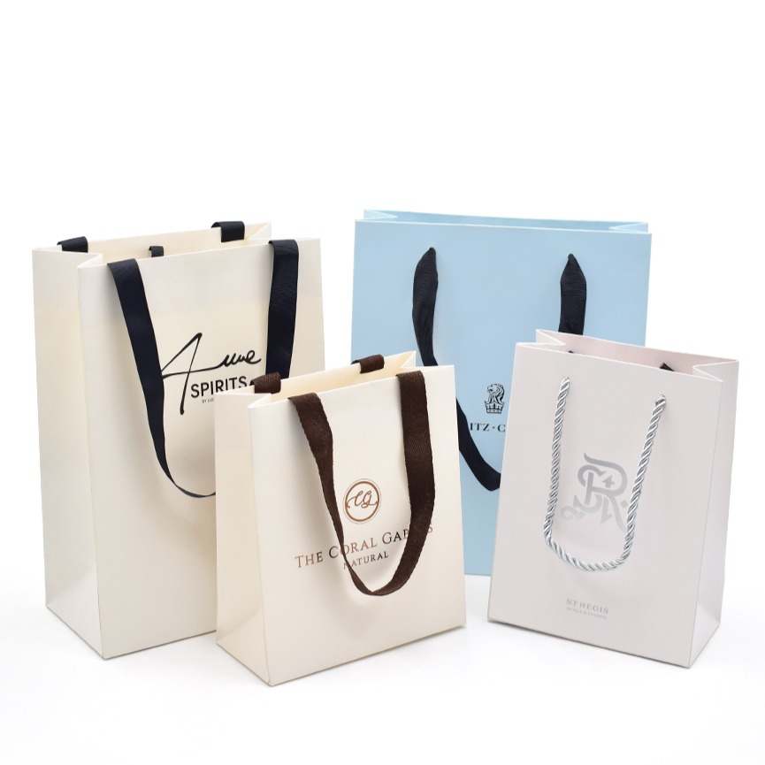 Elegant luxury paper bag with custom logo