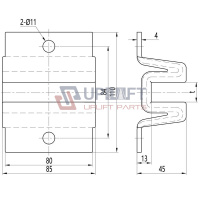 UP001142三菱空心导靴头10mm16mmOX-847W导靴-2