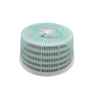 Small plastic basket with lid