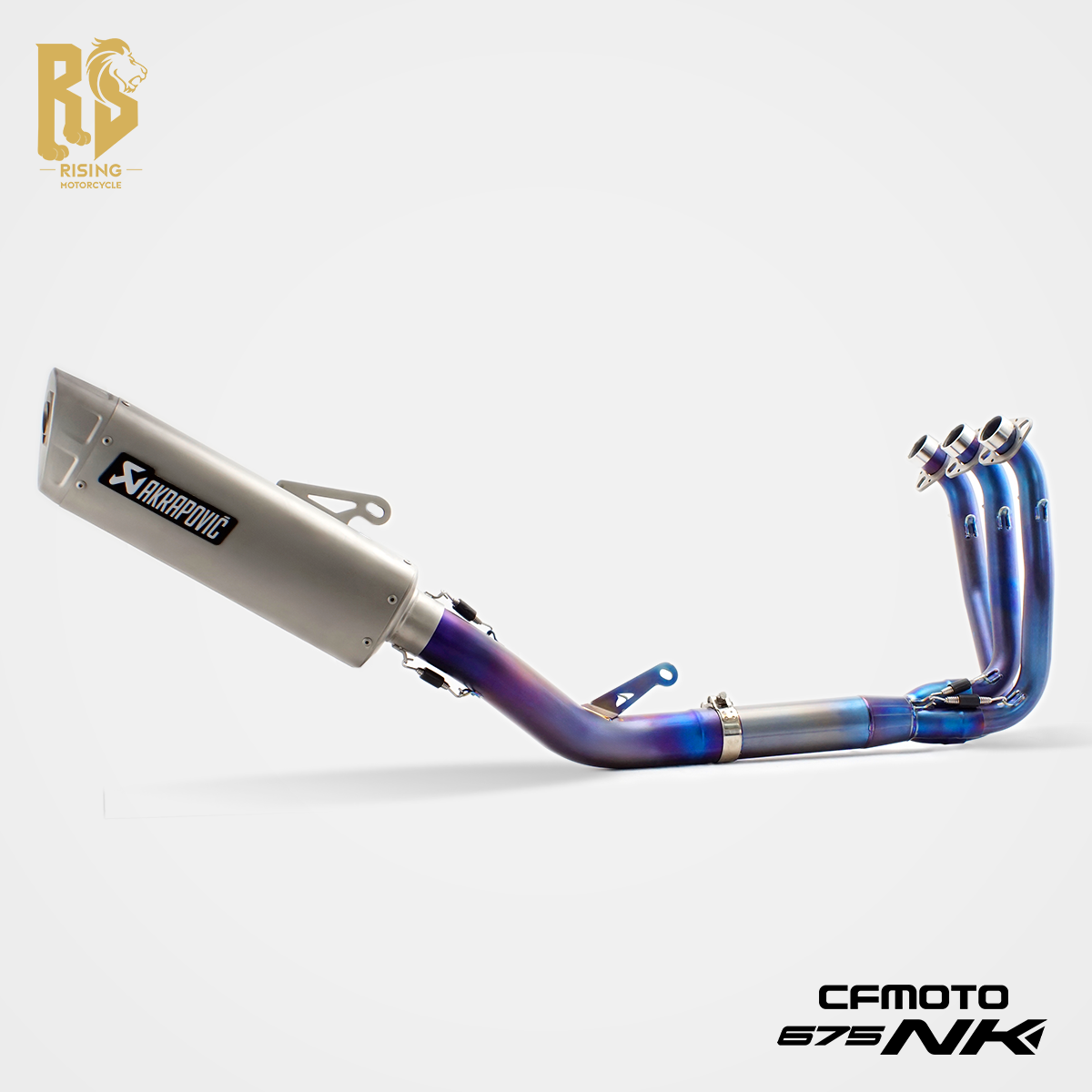 RS CFMOTO 675SR/NK – Full Exhaust System with Titanium Front & Mid 