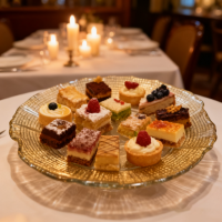 golddiamanteglassservingplate