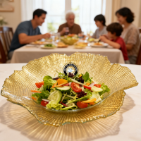 goldglitterdecorationglassbowl
