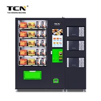 Large capacity vending machine with microwave
