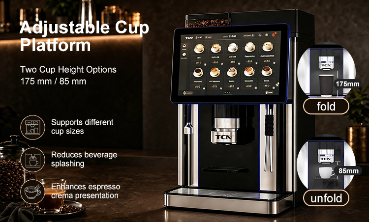  TCN-NCF-7N-V22 Coffee vending machine with swiss ditting , cofee beans ground more even and extracting improved