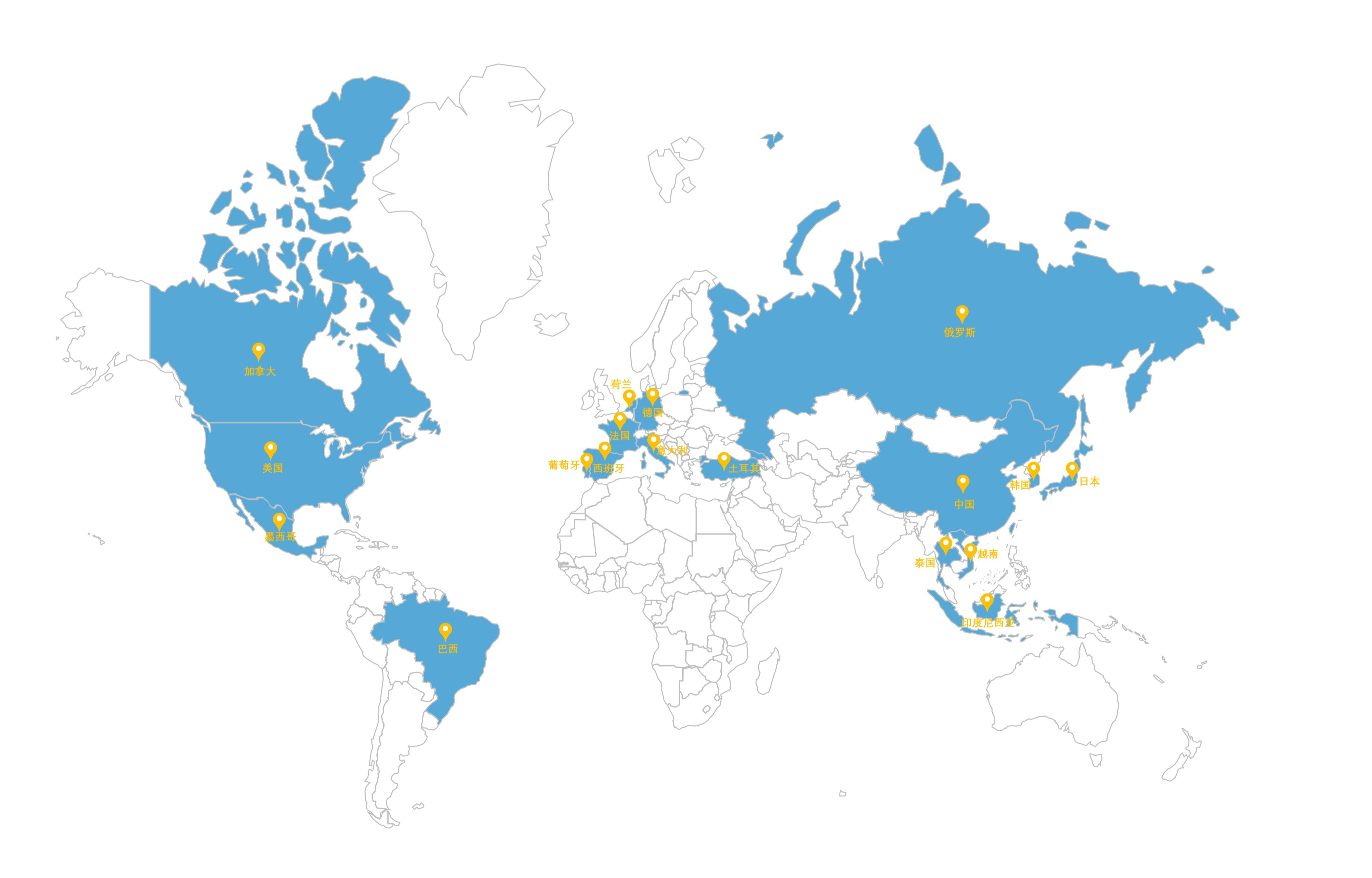 服务支持-全球地图