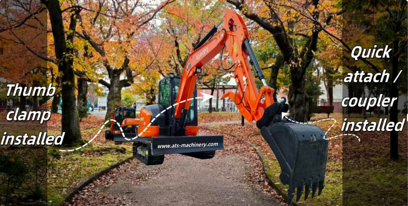 KUBOTA kx165 excavator install thumb 