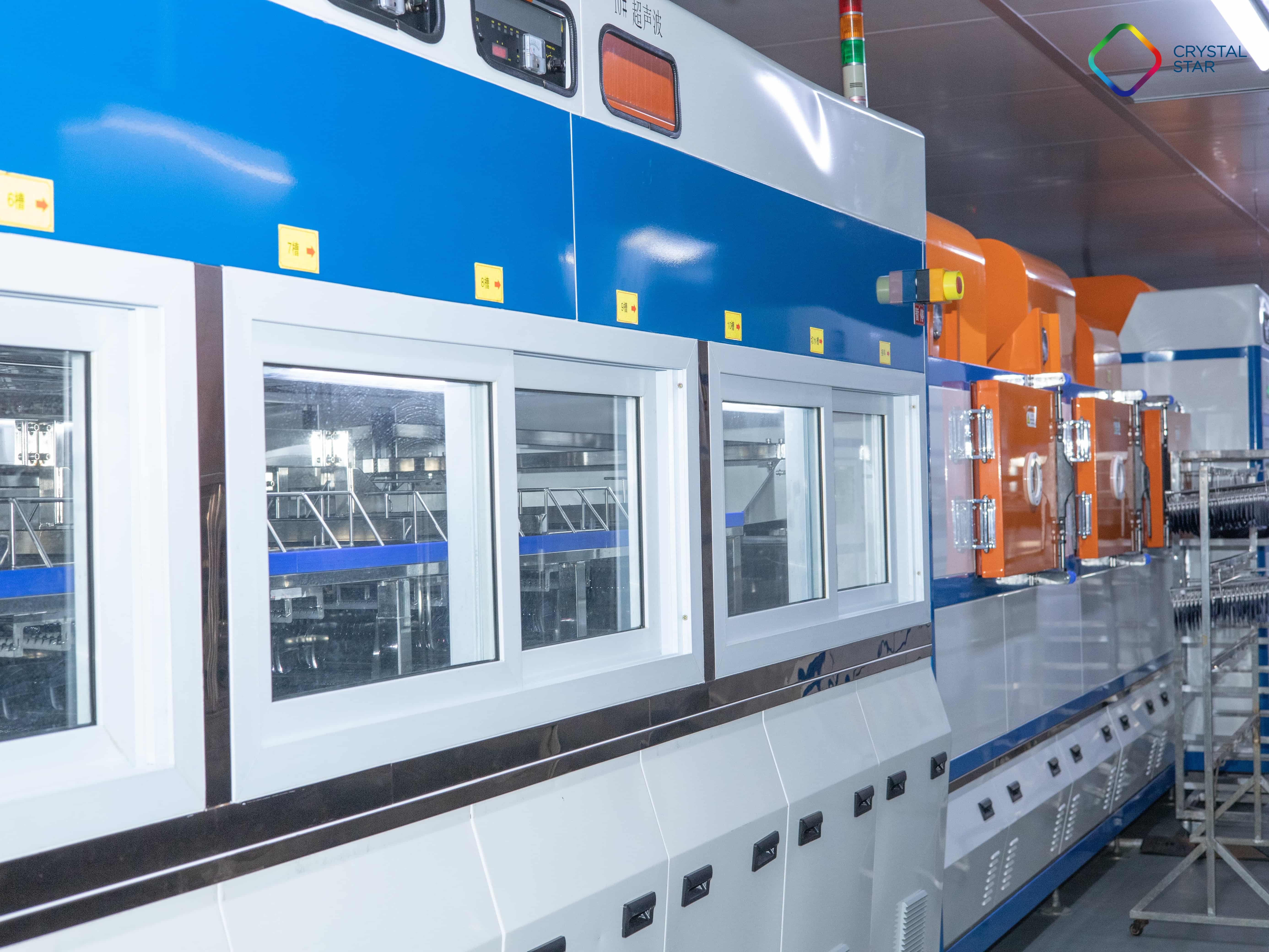 Automatic hard coating production line providing scratch resistance and Water resistant lens coating.