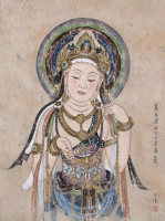 佛照相-莫高窟57窟观音菩萨-初唐-莫高窟57窟观音菩萨半身像-初唐2