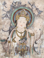 佛照相-莫高窟57窟观音菩萨-初唐-莫高窟57窟观音菩萨半身像-初唐