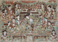 飞天-112窟反弹琵琶中唐-莫高窟112窟反弹琵琶-中唐2