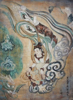 飞天-莫高窟第158窟飞天中唐