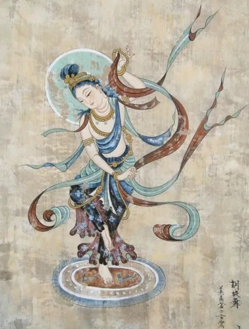 飞天-莫高窟220窟胡旋舞-初唐-莫高窟220窟胡旋舞-初唐1