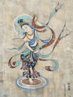 飞天-莫高窟220窟胡旋舞-初唐-莫高窟220窟胡旋舞-初唐1