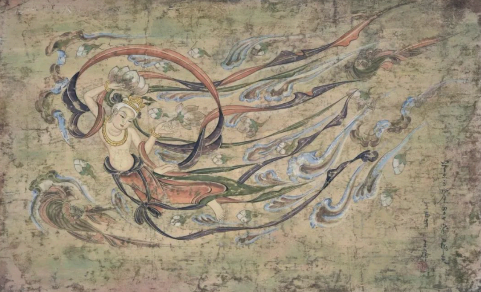 飞天-407窟飞天北魏-莫高窟第407窟飞天北魏2