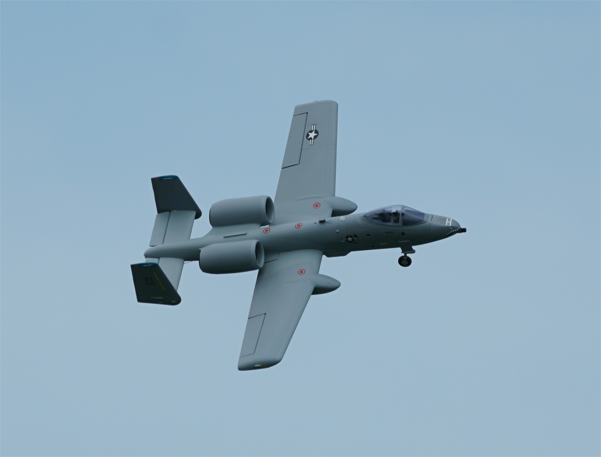 XFLY A10 Warthog In Scala, Doppia Ventola EDF, 1000 Mm Apertura Alare, ARTF, Grigio