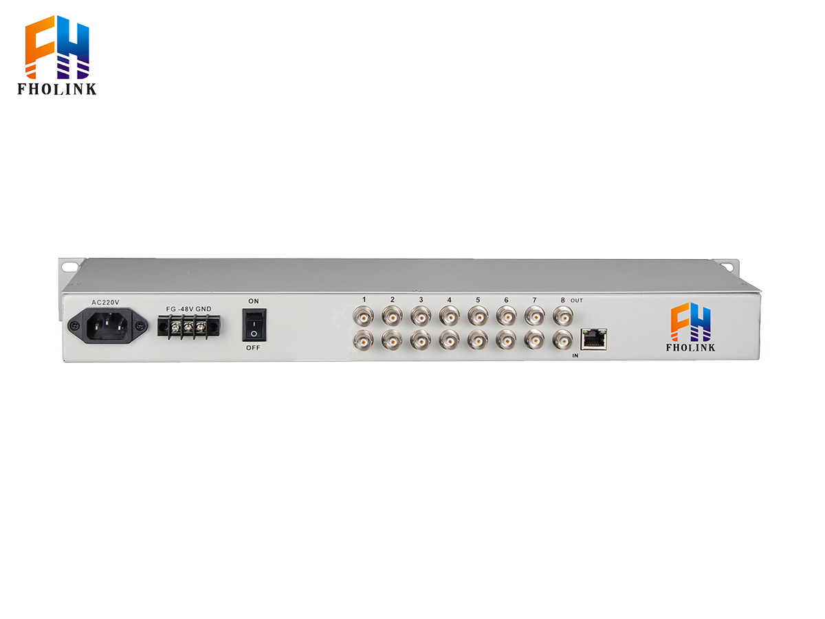 E1协议转换器背面FH-8E1-4EF-1U